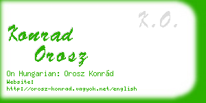 konrad orosz business card
